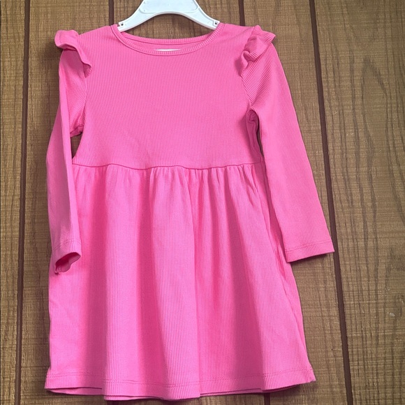 Pink Long Sleeve Ruffle Dress - Picture 4 of 5
